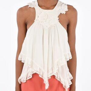 NWT Isabel Marant Lupita Layered White Top size 34 xs